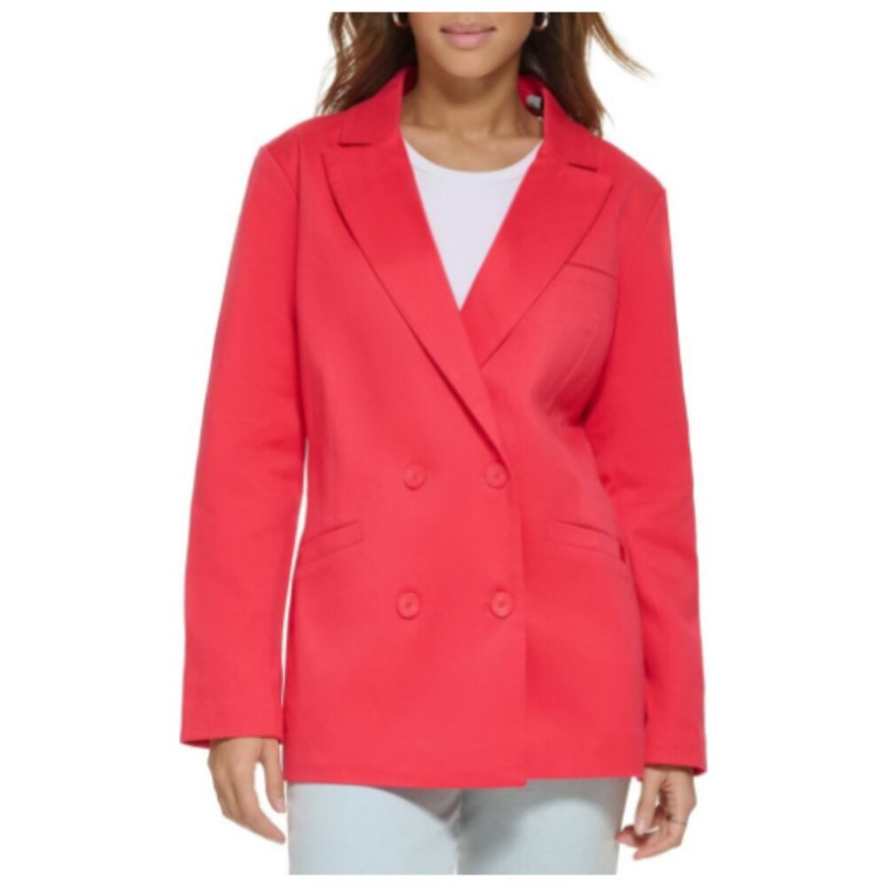 ✨ Levi’s Double Breasted Blazer Women XXL Hibiscus Pink Red Tailored Jacket NWT